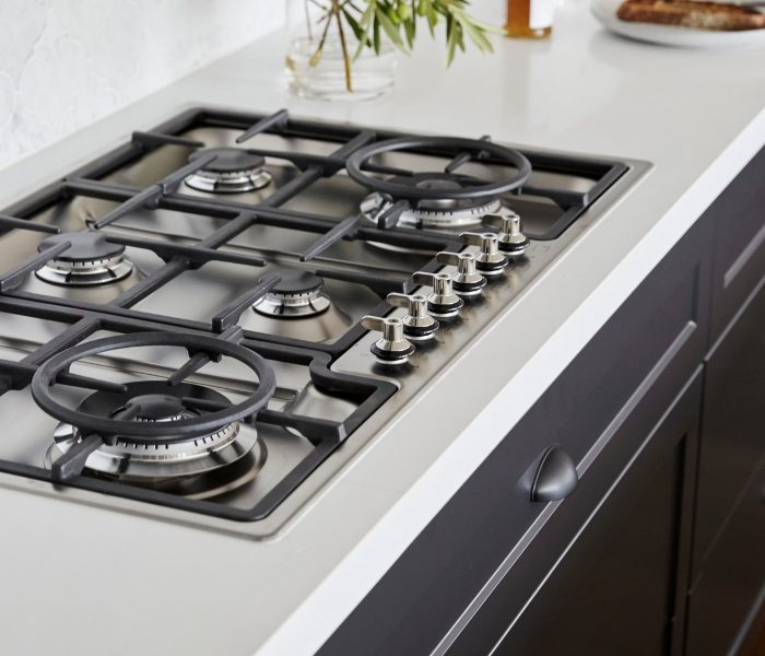Gas cooktop. Gas hot top