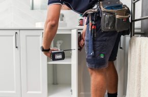 bathroom cabinet install