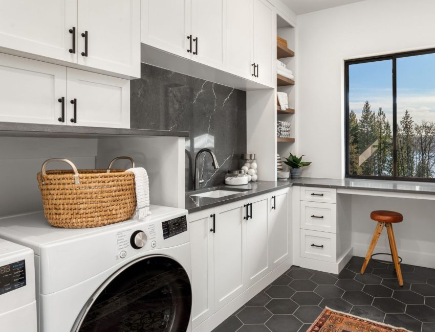 new laundry renovation. modern laundry. laundry remodel, laundry room cabinets