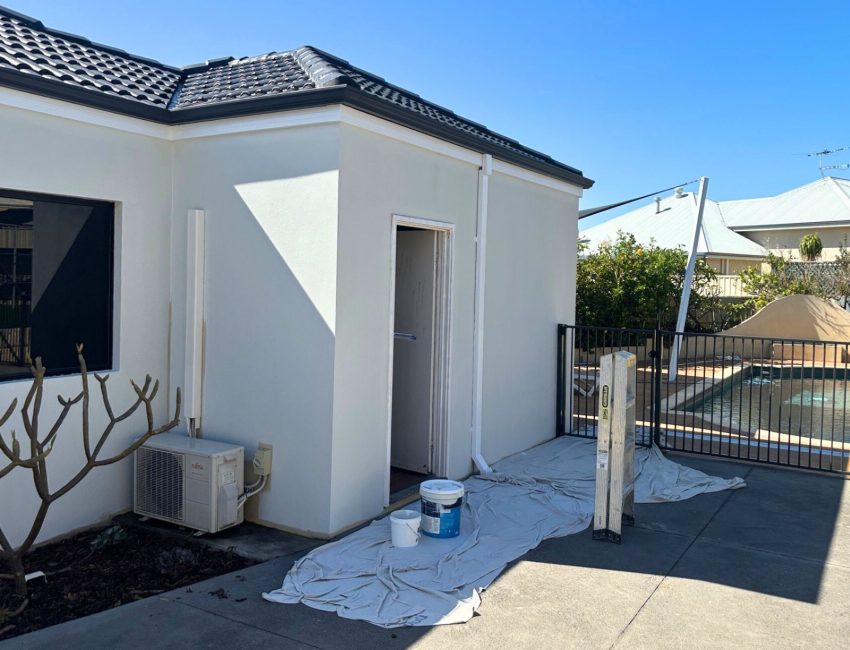 brick rendering and exterior house painting