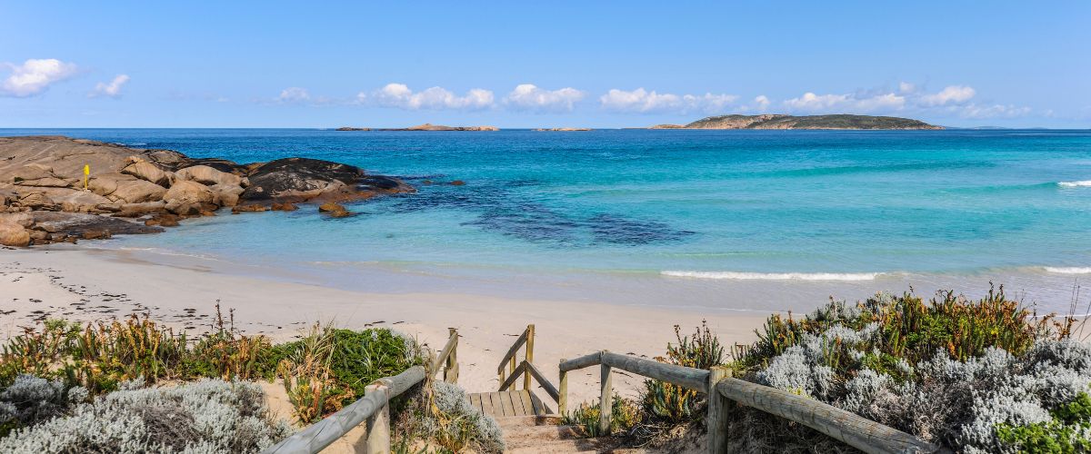 picnic beach and turquoise ocean Esperance WA