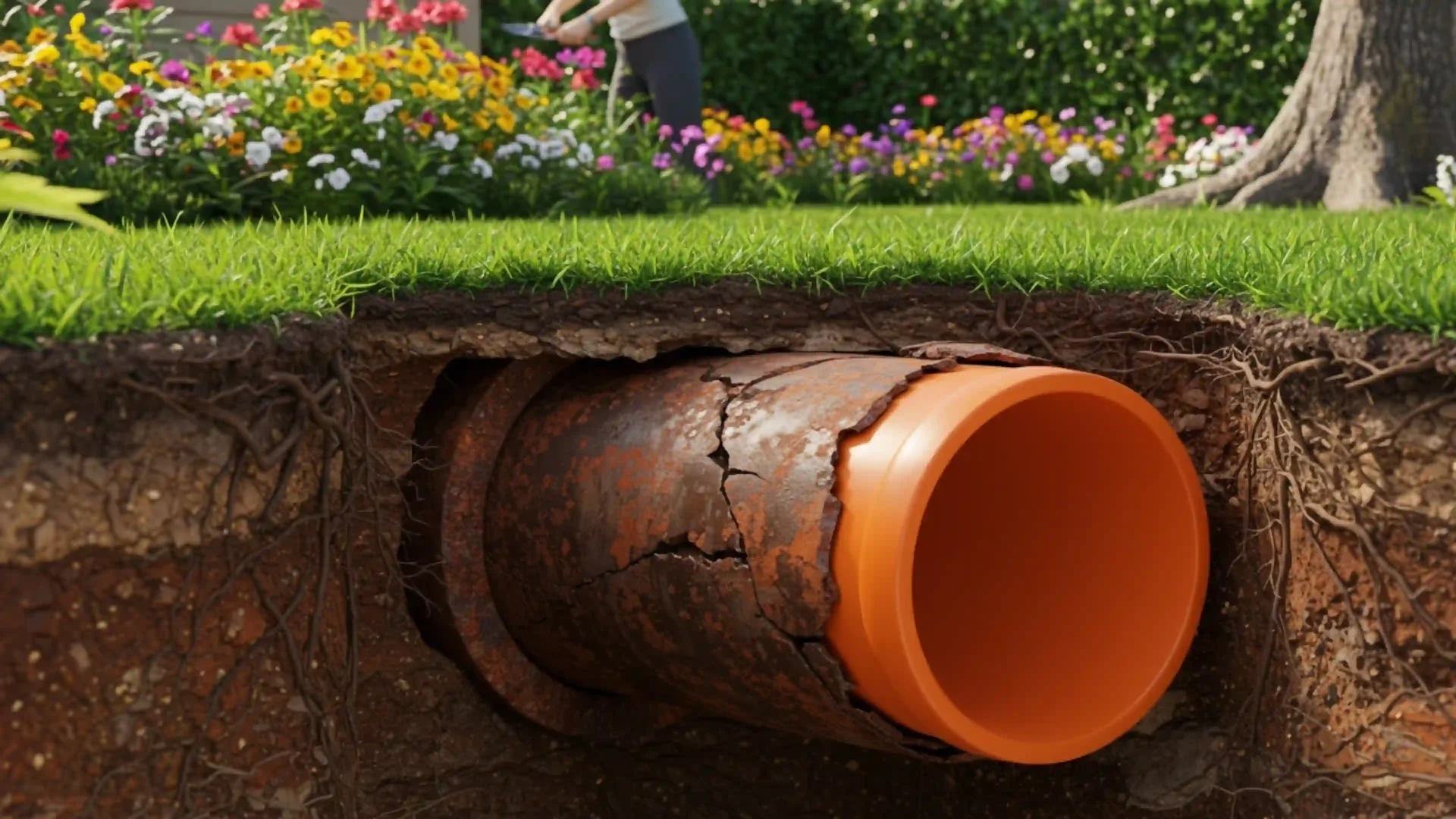 no dig trenchless pipe relining to protect your garden