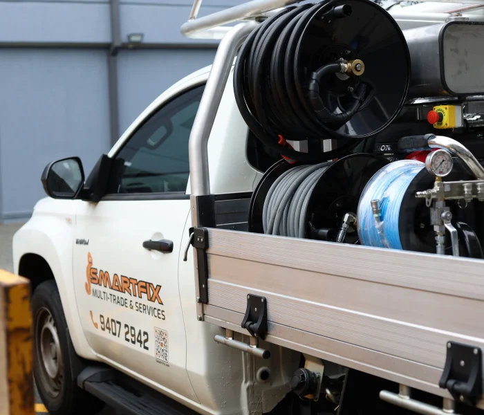 Smartfix plumber with all high tec equipment for pipe relining in Perth